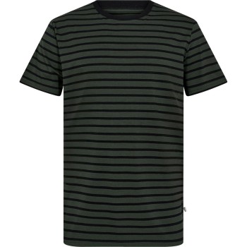 Resteröds Bamboo Crew Neck Grøn stribet Small Herre