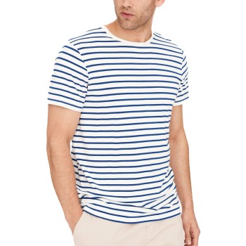 Resteröds Bamboo Crew Neck Blåstribet Large Herre