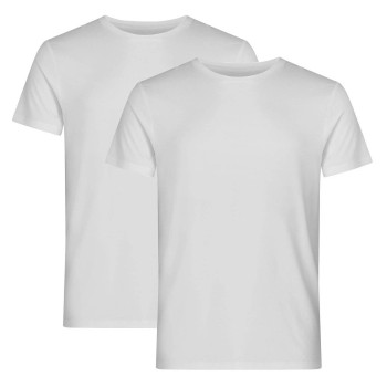 Resteröds 2P Organic Cotton Crew Neck Hvid økologisk bomuld Large Herre