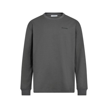 Resteröds Ted Basic Long Sleeve T-Shirt Grå bomuld X-Large Herre