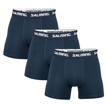 Salming 3P Cotton Boxers With Logo Marineblå bomuld Small Herre