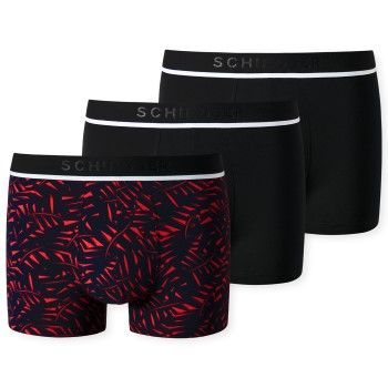 Schiesser 3P 95-5 Organic Cotton Rio Boxer Marine/Rød bomuld Large Herre
