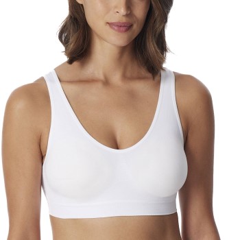 Schiesser BH Bustier Removable Pads Bra Hvid polyamid Small Dame