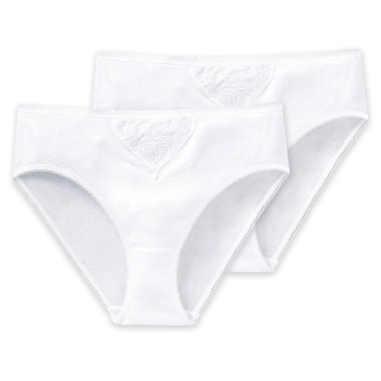 Schiesser Trusser 2P Cotton Essentials Tai Panties Hvid bomuld Medium Dame