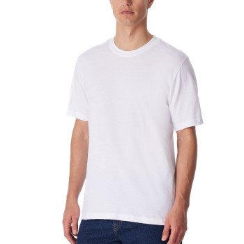 Schiesser 2P Essentials American T-shirts Round Neck Hvid bomuld Small Herre