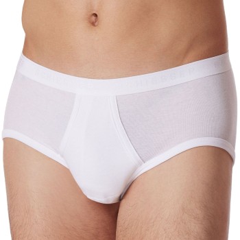 Schiesser Fine Rib Sport Brief 3XL-6XL Hvid bomuld 3XL Herre