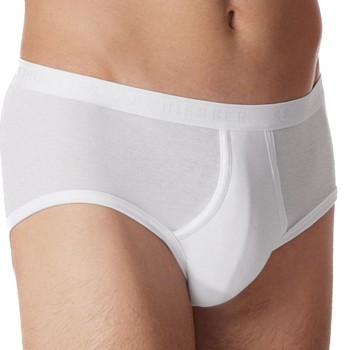 Schiesser 2P Fine Rib Sport Briefs 3XL-4XL Hvid bomuld 3XL Herre