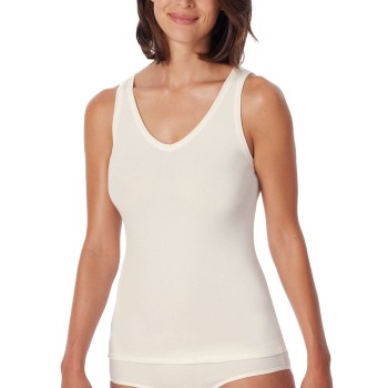 Schiesser Fine Rib Top Champagne bomuld Medium Dame