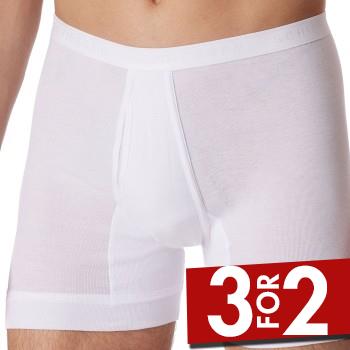 Schiesser Fine Rib Underpants 3XL-6XL Hvid bomuld 3XL Herre