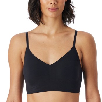 Schiesser BH Invisible Soft Bustier Padded Bralette Sort 36 Dame