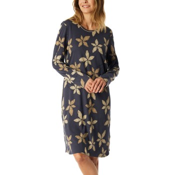 Schiesser Long Sleeve Nightshirt Mørkgrå  Large Dame