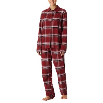 Schiesser Long Sleeve Pyjamas Rød bomuld 40 Dame