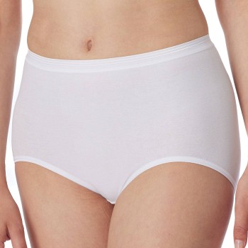 Schiesser Trusser Luxury Maxi Hvid bomuld Medium Dame