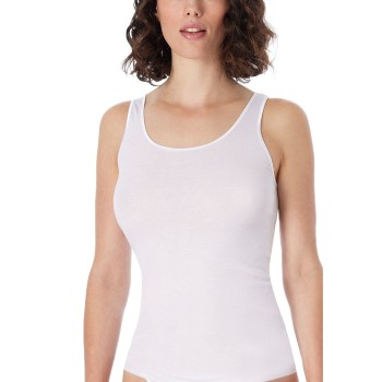 Schiesser Luxury Top Hvid bomuld 36 Dame