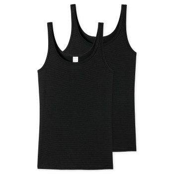 Schiesser 2P Modal Essentials Tank Tops Sort 48 Dame