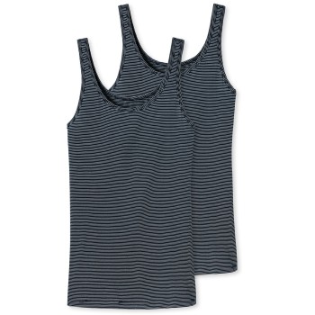 Schiesser 2P Modal Essentials Tank Tops Mørkblå 46 Dame