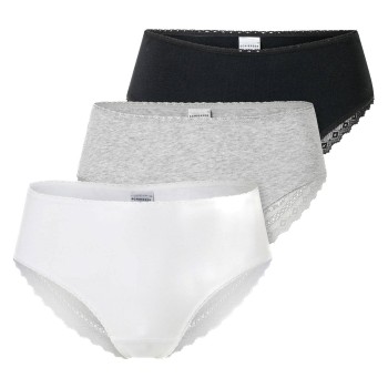 Schiesser Trusser 3P Modern Brazillian Slips Flerfarvet bomuld 38 Dame