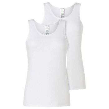 Schiesser 2P Modern Lace Top Hvid bomuld 38 Dame