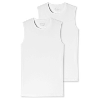 Schiesser 2P Organic Cotton Tank Top Hvid bomuld Small Herre
