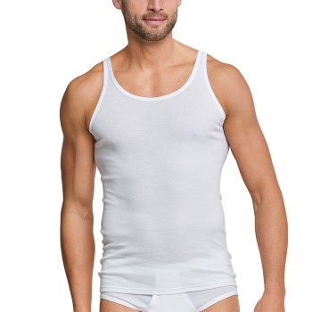 Schiesser Original Classics Fine Rib Undershirt Hvid bomuld Small Herre
