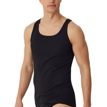 Schiesser 2P Original Classics Fine Rib Undershirts Sort bomuld Medium Herre