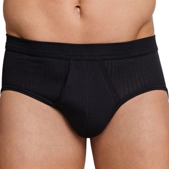 Schiesser 2P Sport Briefs With Fly Sort bomuld Large Herre