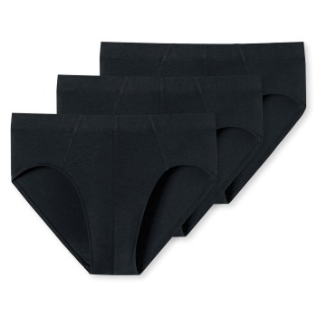 Schiesser 3P Supermini Organic Cotton Briefs Sort bomuld Large Herre