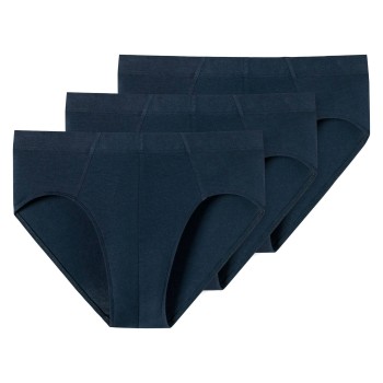 Schiesser 3P Supermini Organic Cotton Briefs Mørkblå bomuld X-Large Herre