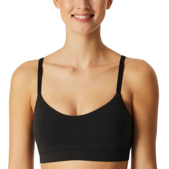 Schiesser BH Unique Cotton Bustier Bra Sort bomuld 42 Dame