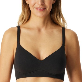 Schiesser BH Unique Cotton Soft Bra Sort bomuld A 70 Dame