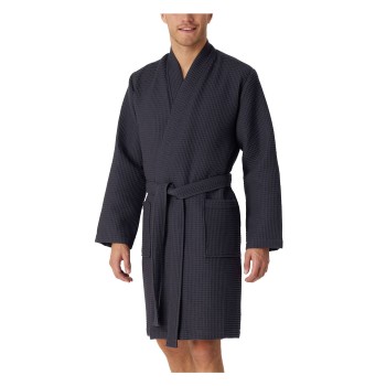 Schiesser Waffle Bathrobe Antracit bomuld Small Herre