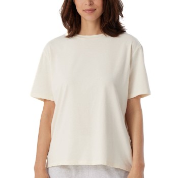 Schiesser Women Mix and Relax T-Shirt Creme bomuld 40 Dame