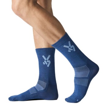 Seger Strømper Glide Light Wool Ski Socks Marine/Blå Str 34/36