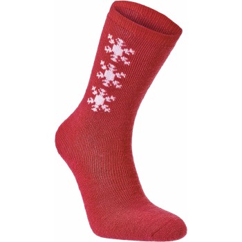 Seger Strømper Lillen Junior Sock Rød uld Str 31/33 Barn