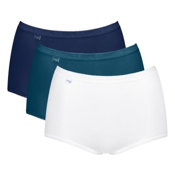 Sloggi Trusser 3P Basic Plus Maxi Colored Blå/Blå bomuld 38 Dame