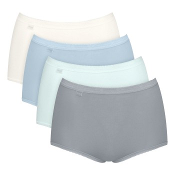 Sloggi Trusser 4P Basic Plus Maxi Panty Blå/Blå bomuld 40 Dame