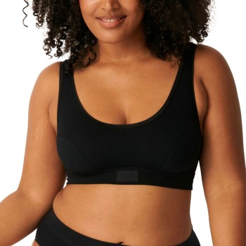 Sloggi BH 2P Double Comfort Top Sort bomuld 46 Dame