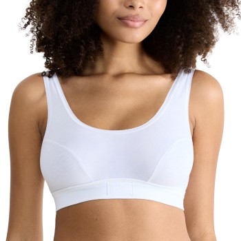 Sloggi BH Double Comfort Top Hvid bomuld 42 Dame