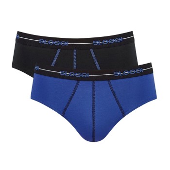 Sloggi 2P For Men Start Midi Marine/Blå bomuld Small Herre
