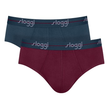 Sloggi 2P For Men Start Midi Mørkrørd bomuld Medium Herre