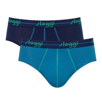 Sloggi 2P For Men Start Midi Blå bomuld X-Large Herre