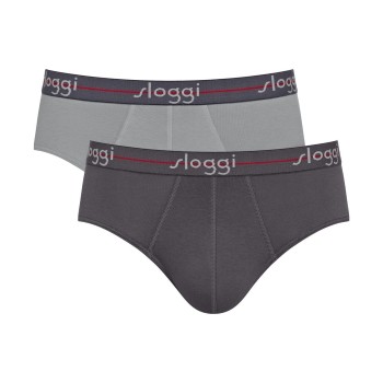 Sloggi 2P For Men Start Midi Flerfarvet bomuld Small Herre