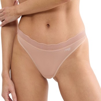 Sloggi Trusser 2P GO Blush String Beige polyamid Small Dame