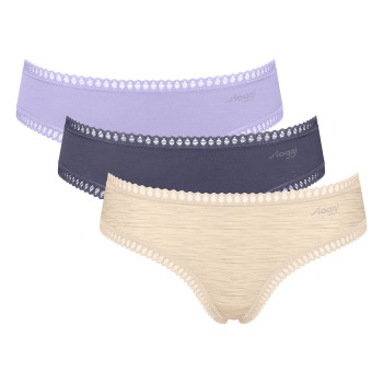 Sloggi Trusser 3P GO Crush Hipster Briefs Lilla bomuld X-Large Dame