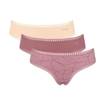 Sloggi Trusser 3P GO Crush Hipster Briefs Flerfarvet bomuld Large Dame