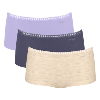 Sloggi Trusser 3P GO Crush Hipster Shorts Lilla bomuld XX-Large Dame