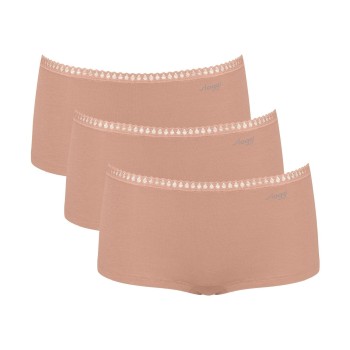 Sloggi Trusser 3P GO Crush Hipster Shorts Lysbrun  bomuld XX-Large Dame