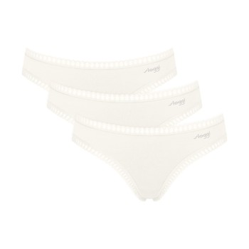 Sloggi Trusser 3P GO Crush Mini Briefs Elfenben bomuld Large Dame