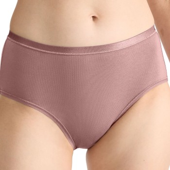 Sloggi Trusser 3P GO Daily Cotton Midi Briefs Mørkrosa  bomuld Medium Dame