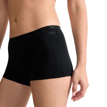 Sloggi Trusser 3P GO Daily Cotton Shorts Sort bomuld Medium Dame